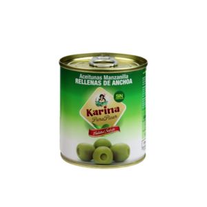 Aceitunas Manzanilla rellenas anchoa Karina | 200 Gr