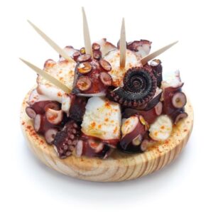 Pulpo a la Gallega | stukjes octopus met olie en gerookte paprikapoeder