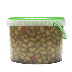 Aceitunas partidas verde con hueso | 8 Lt