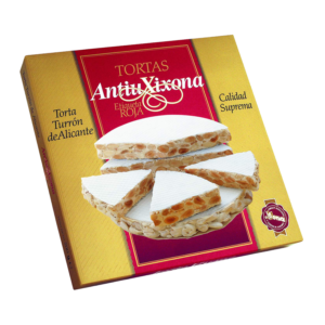 Torta de turrón IGP Alicante Antiu Xixona etiqueta roja | 150 Gr